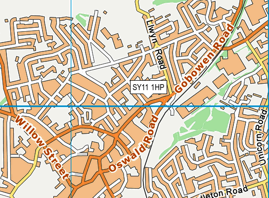 SY11 1HP map - OS VectorMap District (Ordnance Survey)