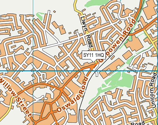 SY11 1HQ map - OS VectorMap District (Ordnance Survey)