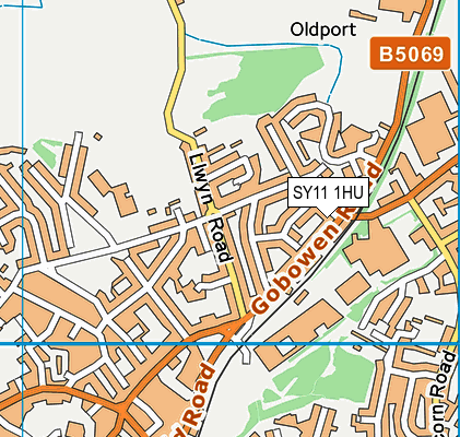SY11 1HU map - OS VectorMap District (Ordnance Survey)