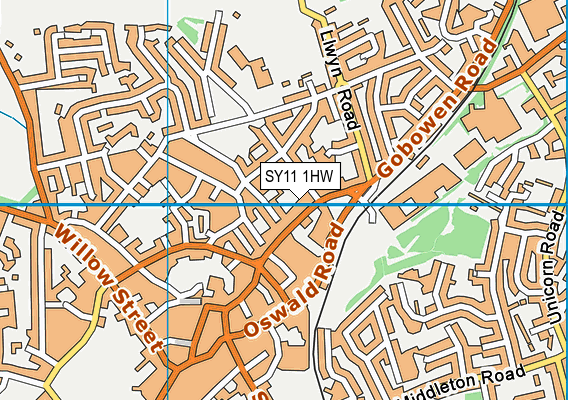 SY11 1HW map - OS VectorMap District (Ordnance Survey)