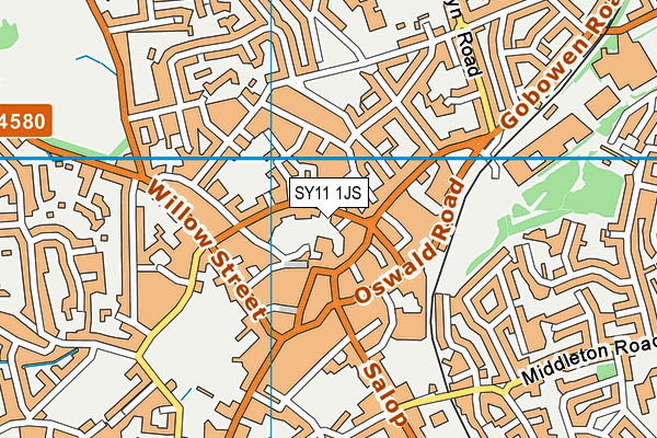 SY11 1JS map - OS VectorMap District (Ordnance Survey)