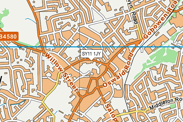 SY11 1JY map - OS VectorMap District (Ordnance Survey)