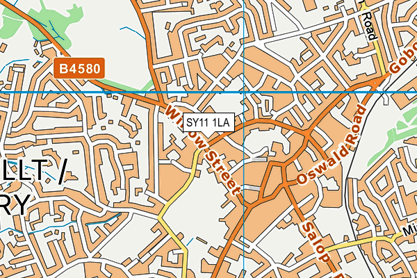 SY11 1LA map - OS VectorMap District (Ordnance Survey)