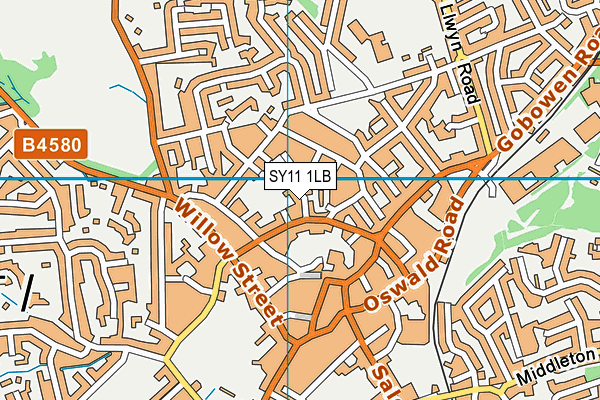 SY11 1LB map - OS VectorMap District (Ordnance Survey)