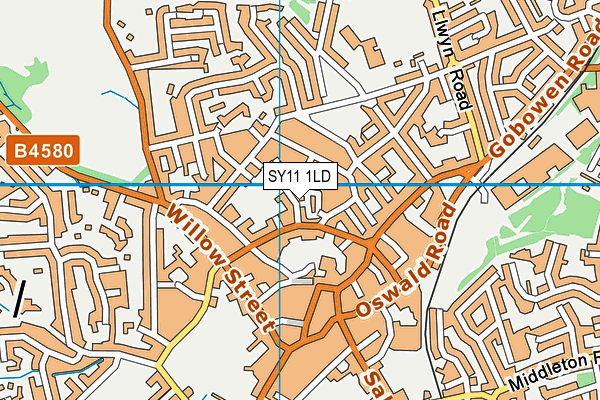 SY11 1LD map - OS VectorMap District (Ordnance Survey)