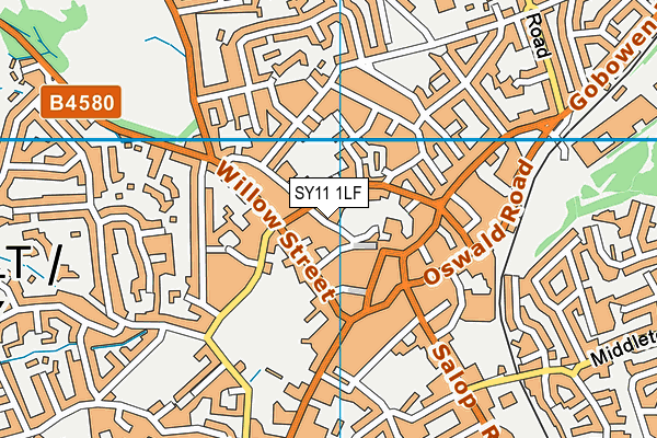 SY11 1LF map - OS VectorMap District (Ordnance Survey)