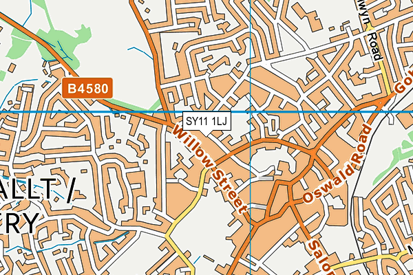 SY11 1LJ map - OS VectorMap District (Ordnance Survey)