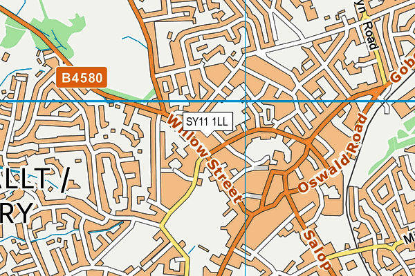 SY11 1LL map - OS VectorMap District (Ordnance Survey)
