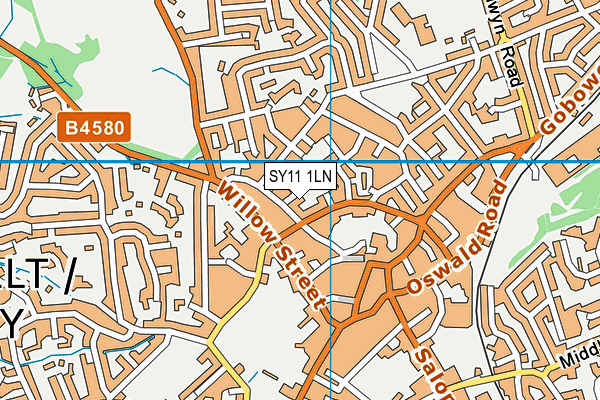 SY11 1LN map - OS VectorMap District (Ordnance Survey)