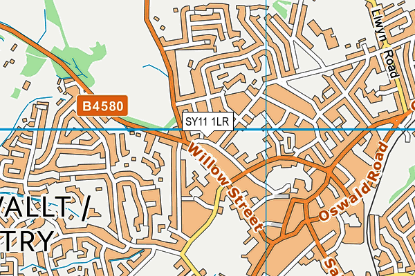 SY11 1LR map - OS VectorMap District (Ordnance Survey)