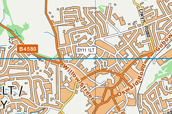 SY11 1LT map - OS VectorMap District (Ordnance Survey)