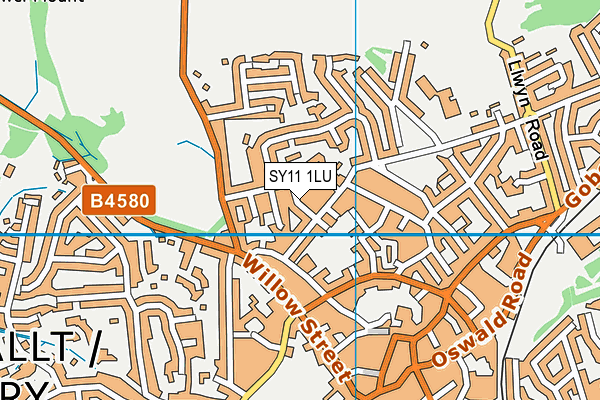 SY11 1LU map - OS VectorMap District (Ordnance Survey)