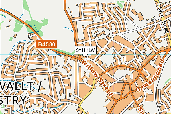 SY11 1LW map - OS VectorMap District (Ordnance Survey)