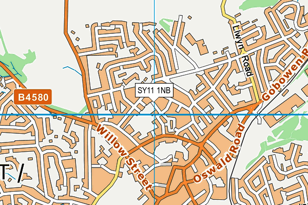 SY11 1NB map - OS VectorMap District (Ordnance Survey)