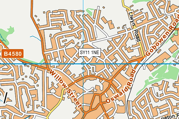 SY11 1NE map - OS VectorMap District (Ordnance Survey)