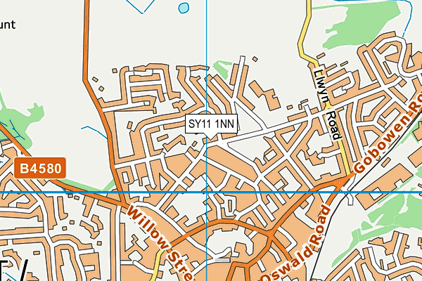 SY11 1NN map - OS VectorMap District (Ordnance Survey)