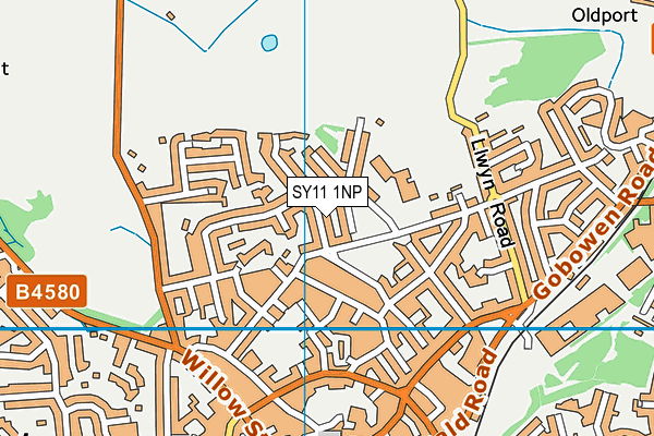 SY11 1NP map - OS VectorMap District (Ordnance Survey)