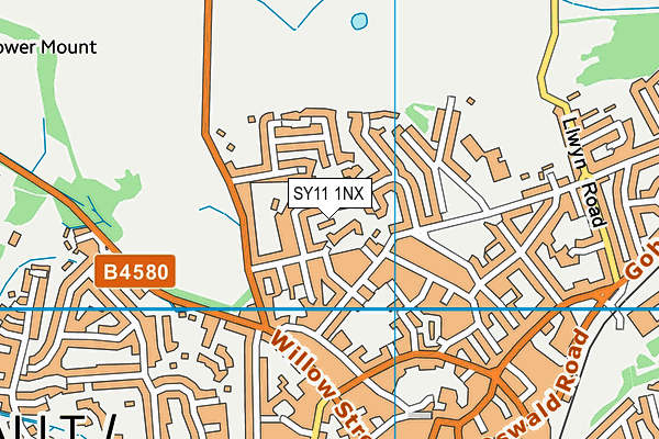 SY11 1NX map - OS VectorMap District (Ordnance Survey)