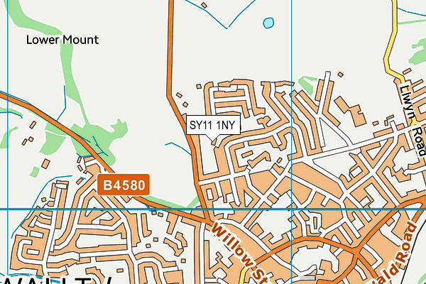 SY11 1NY map - OS VectorMap District (Ordnance Survey)