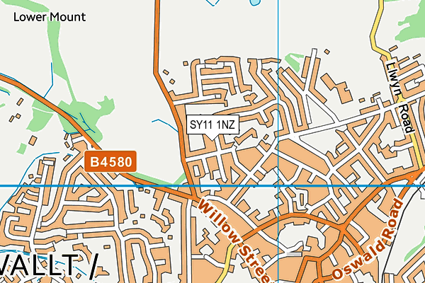 SY11 1NZ map - OS VectorMap District (Ordnance Survey)