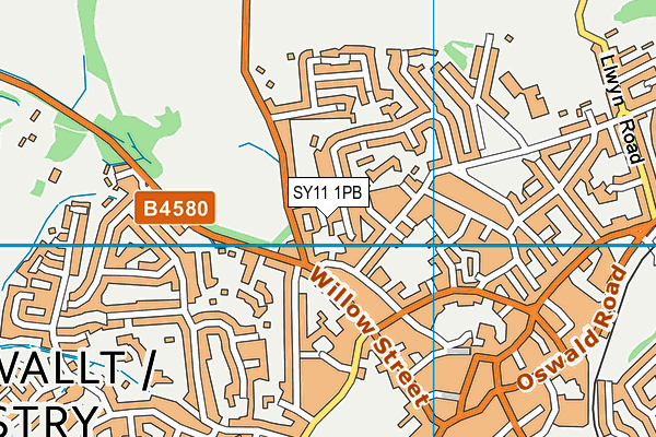 SY11 1PB map - OS VectorMap District (Ordnance Survey)