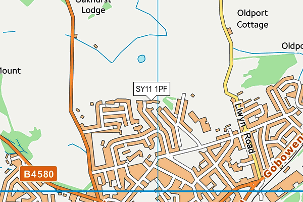 SY11 1PF map - OS VectorMap District (Ordnance Survey)