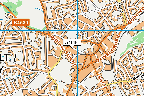 SY11 1PH map - OS VectorMap District (Ordnance Survey)