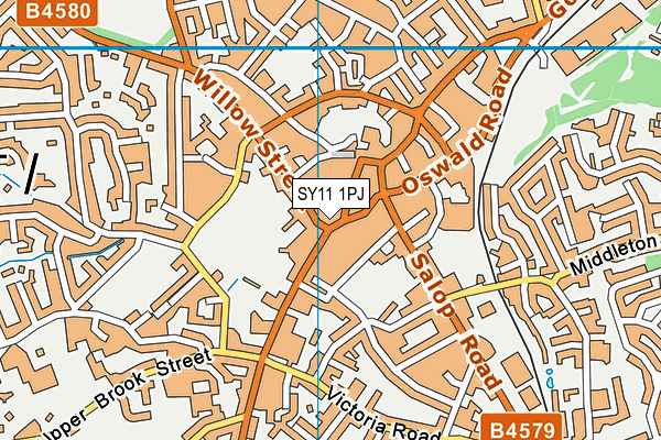 SY11 1PJ map - OS VectorMap District (Ordnance Survey)