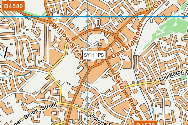 SY11 1PS map - OS VectorMap District (Ordnance Survey)