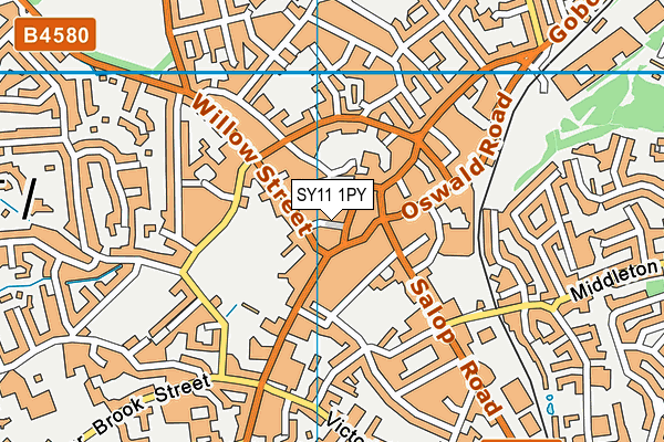 SY11 1PY map - OS VectorMap District (Ordnance Survey)