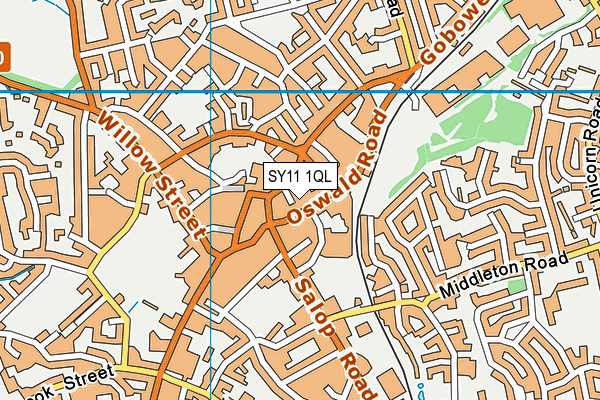 SY11 1QL map - OS VectorMap District (Ordnance Survey)