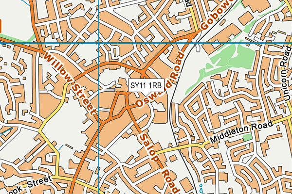 SY11 1RB map - OS VectorMap District (Ordnance Survey)