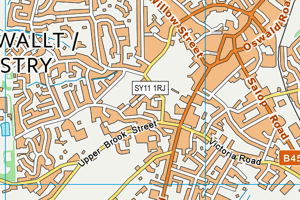 SY11 1RJ map - OS VectorMap District (Ordnance Survey)