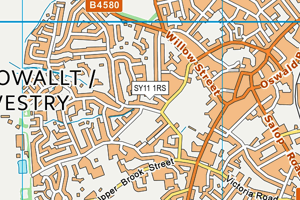 SY11 1RS map - OS VectorMap District (Ordnance Survey)