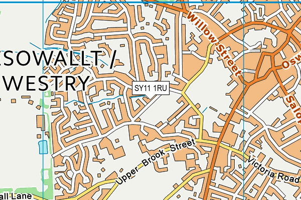 SY11 1RU map - OS VectorMap District (Ordnance Survey)