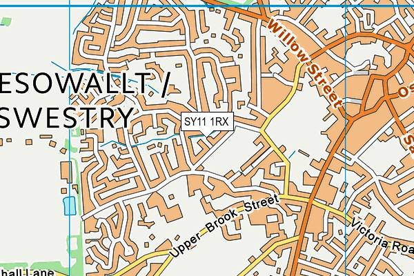 SY11 1RX map - OS VectorMap District (Ordnance Survey)