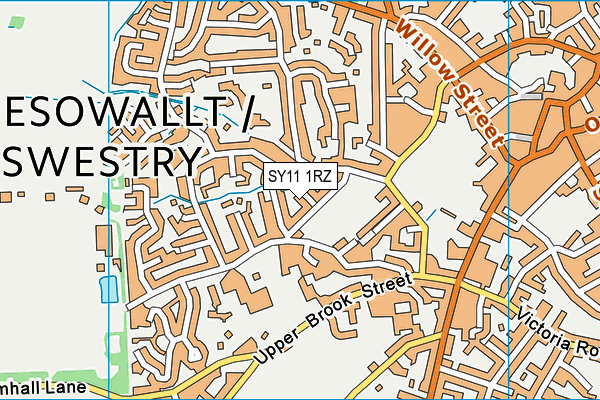 SY11 1RZ map - OS VectorMap District (Ordnance Survey)