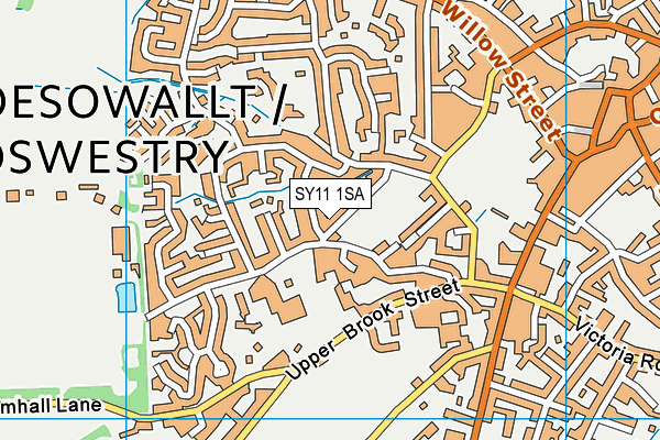 SY11 1SA map - OS VectorMap District (Ordnance Survey)