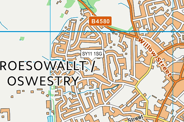 SY11 1SG map - OS VectorMap District (Ordnance Survey)