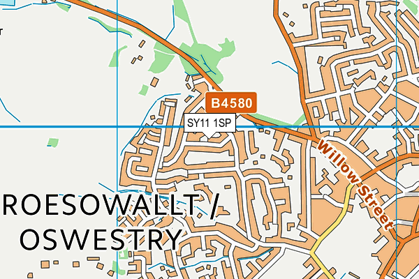 SY11 1SP map - OS VectorMap District (Ordnance Survey)