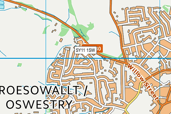 SY11 1SW map - OS VectorMap District (Ordnance Survey)