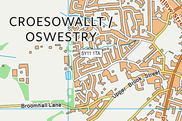 SY11 1TA map - OS VectorMap District (Ordnance Survey)