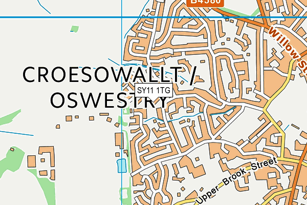 SY11 1TG map - OS VectorMap District (Ordnance Survey)