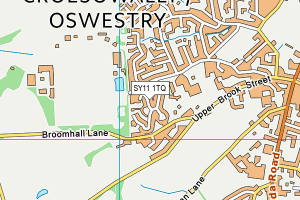 SY11 1TQ map - OS VectorMap District (Ordnance Survey)