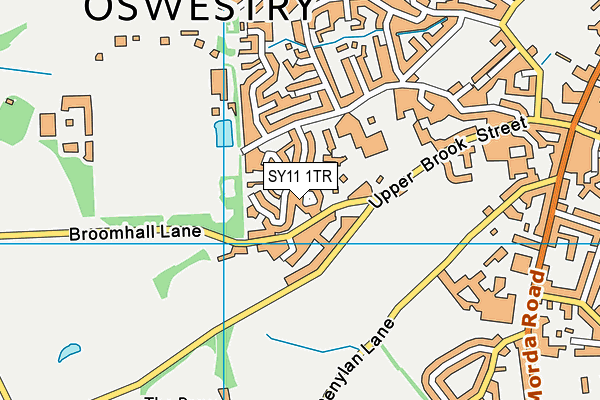 SY11 1TR map - OS VectorMap District (Ordnance Survey)