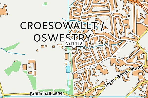 SY11 1TU map - OS VectorMap District (Ordnance Survey)