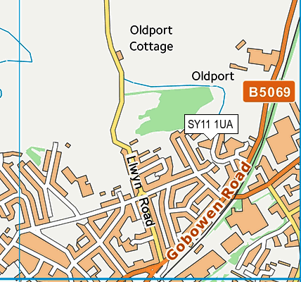 SY11 1UA map - OS VectorMap District (Ordnance Survey)