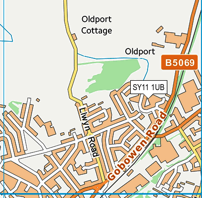 SY11 1UB map - OS VectorMap District (Ordnance Survey)