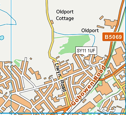 SY11 1UF map - OS VectorMap District (Ordnance Survey)