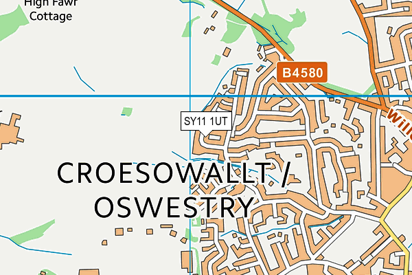 SY11 1UT map - OS VectorMap District (Ordnance Survey)